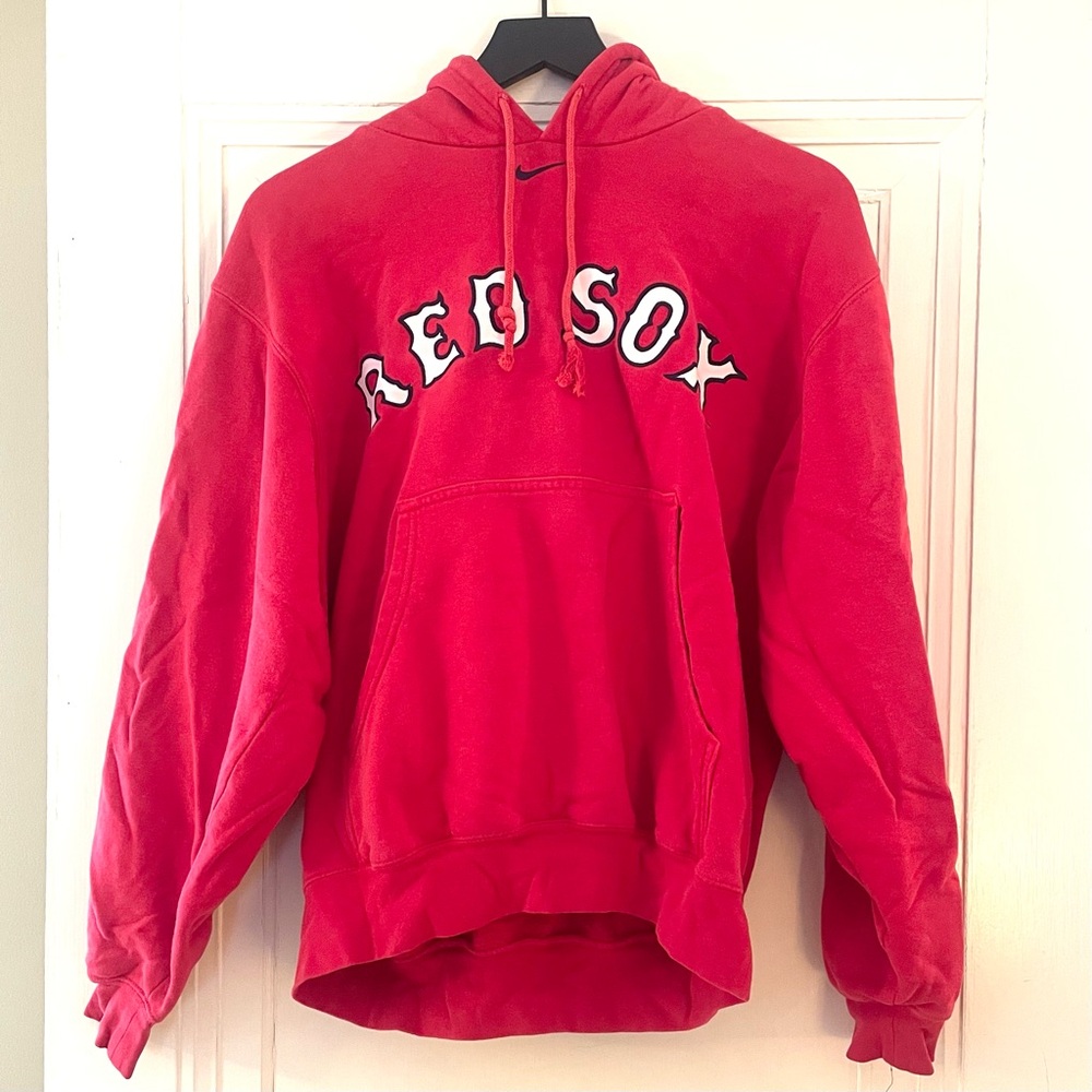Nike Official MLB Boston Red Sox Red Pullover Hoodie Sweatshirt